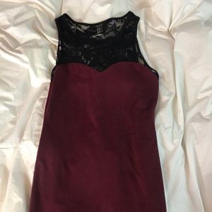 Bodycon dress with black lace from Forever 21